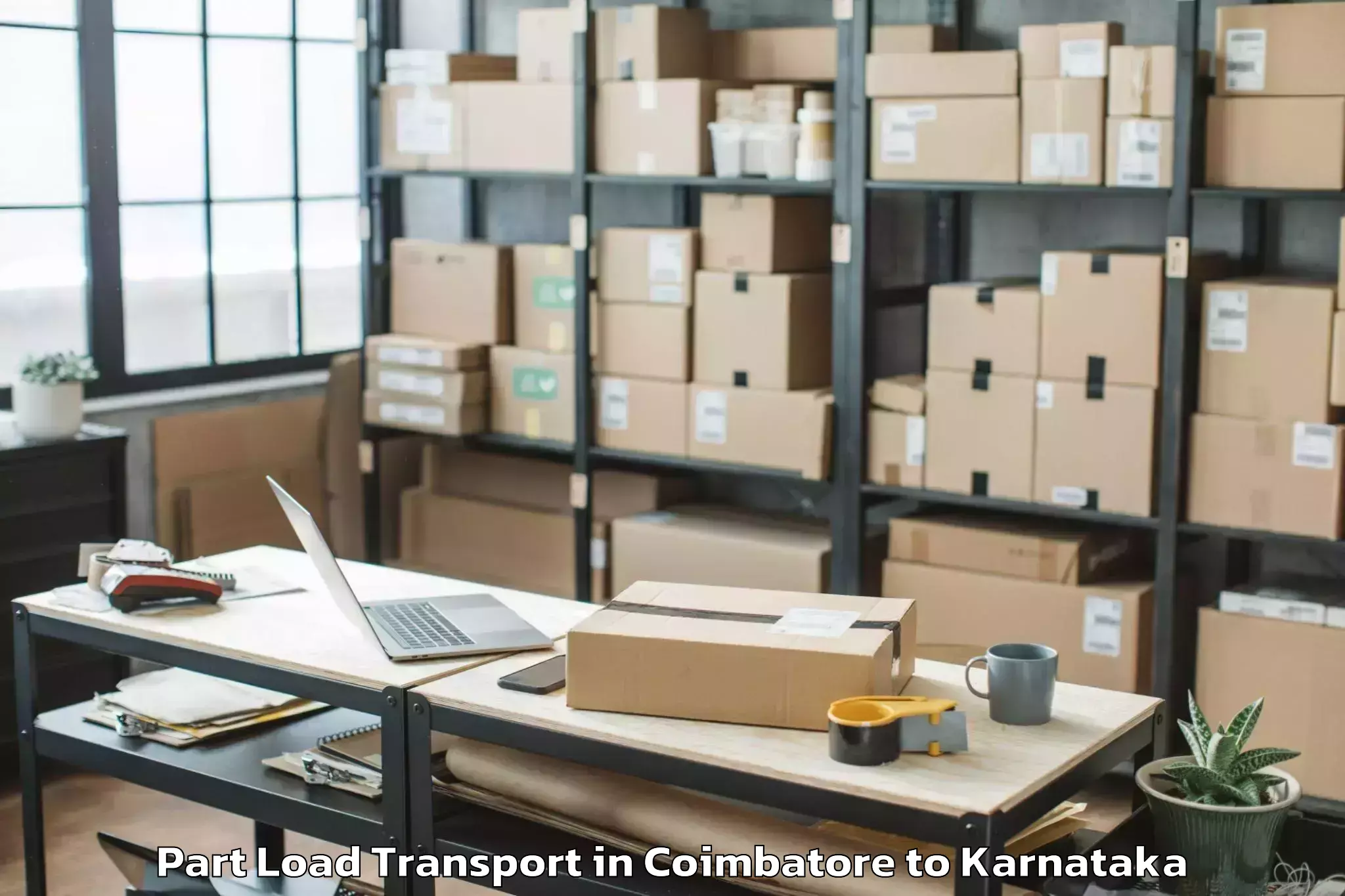 Book Coimbatore to Puttur Part Load Transport